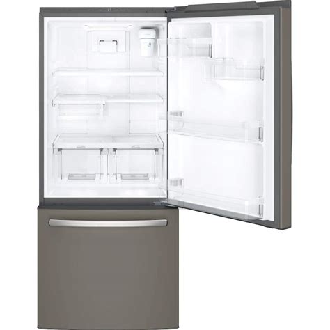 GE 21.0 Cu. Ft. Bottom-Freezer Refrigerator Slate GDE21EMKES - Best Buy