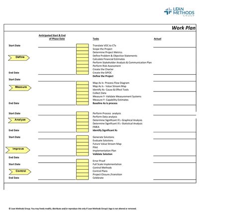 Work Plan - 40 Great Templates & Samples (Excel / Word) ᐅ TemplateLab