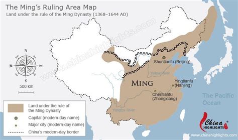 1368-1644 AD: Ming Dynasty - map from chinahighlights Zhou Dynasty, The ...