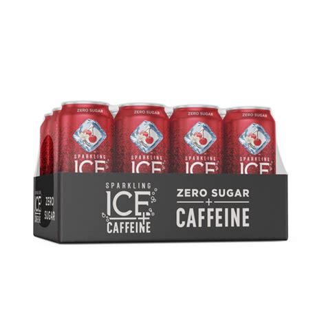 Sparkling Ice® +Caffeine Naturally Flavored Sparkling Water, Cherry Vanilla 16 Fl Oz, (Pack of ...