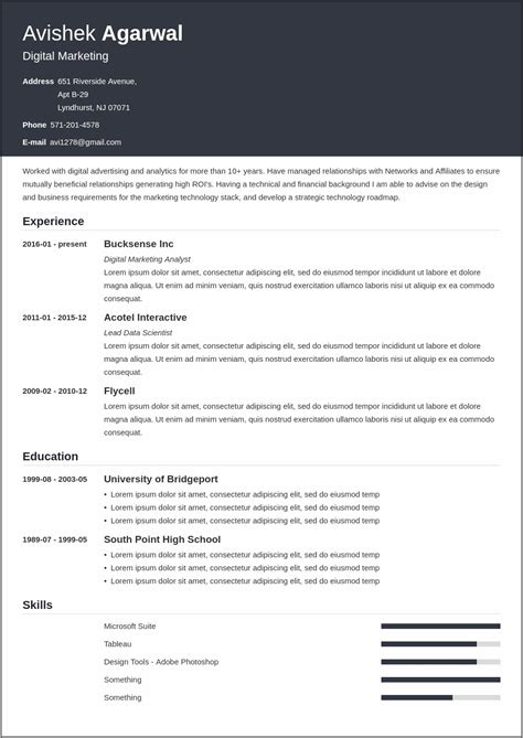 Digital Marketing Manager Resume Template - Resume Example Gallery