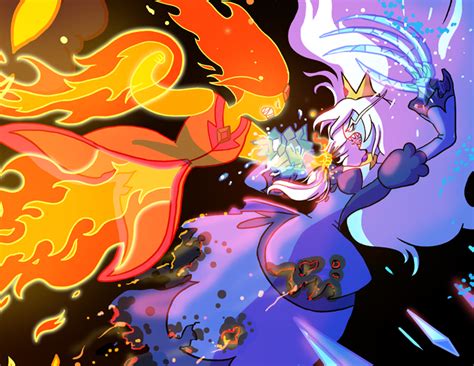 Flame Princess VS Ice Queen Closeup by Yamino on DeviantArt