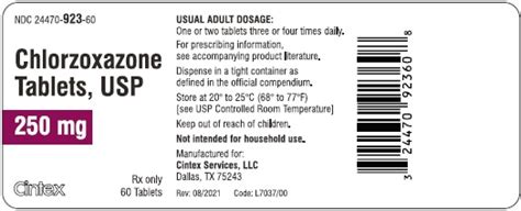 Chlorzoxazone Tablets, USP 250 mg