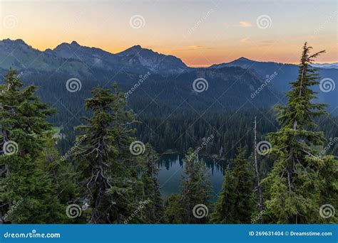 Summer Natural Scenery of Mount Rainier Sunrise and Paradise in Sunset ...