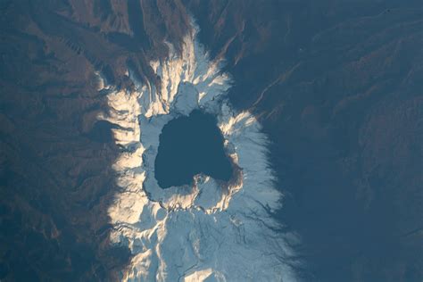 Heaven Lake on the active volcano Paektu Mountain - NASA