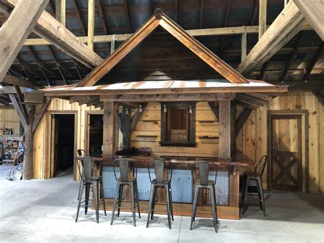 Bar built using materials from 118 year old barn restoration. The Barn at Lone Oak Acres ...