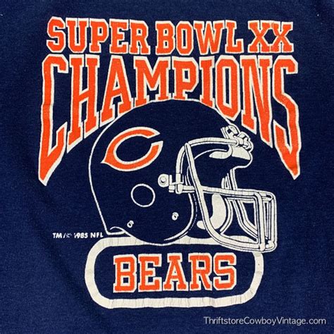 Vintage Chicago Bears Super Bowl XX Champions 1985 New England - Etsy