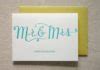 Graphic Design Ideas - Mr. and Mrs. Letterpress Card #luvocracy #cards #graphicdesign # ...