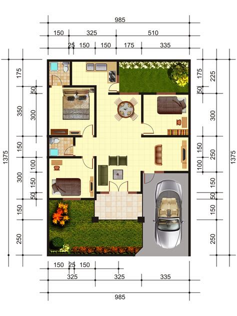 Contoh Gambar Denah Rumah Minimalis Terbaru