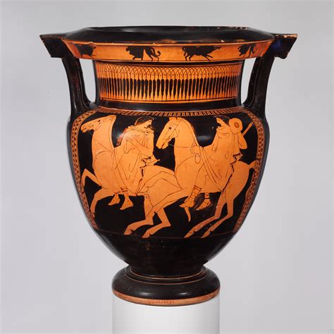 Attributed to the Marlay Painter | Terracotta column-krater (bowl for mixing wine and water ...