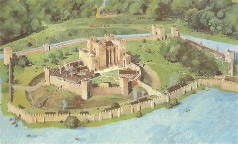 Reconstruction of Kenilworth castle (later middle ages). Amongst the ...