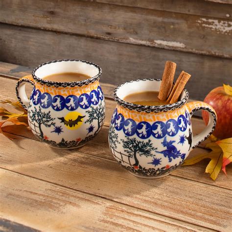 11 Oz. Polish Pottery Mug Halloween Coffee Mug Handmade In | Etsy ...