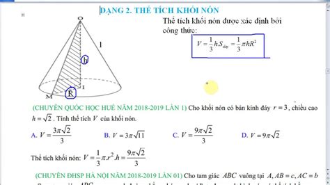 Công thức hình trụ hình nón hình cầu lớp 9 và Công thức khối nón - Mobitool