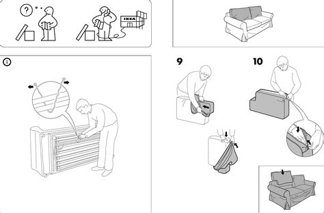 Ikea Ektorp Sofa Bed Cover Assembly Instruction 2