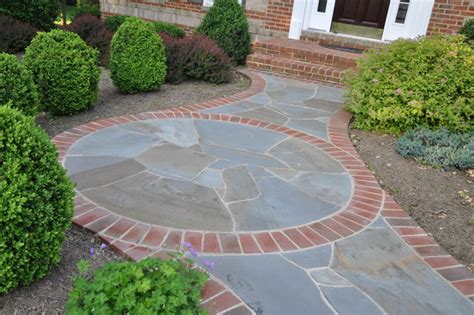 Stone Walkway With Brick Border - House Exterior - DC Metro - by Art Masonry Inc. | Houzz UK