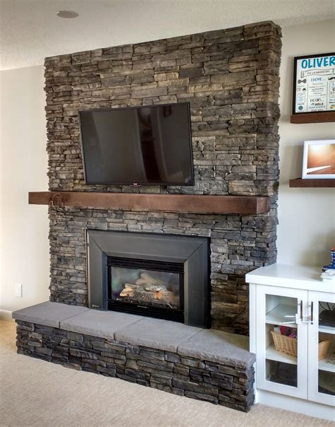 Fireplace with Hearth (Brick cover up) - Ecostone Products