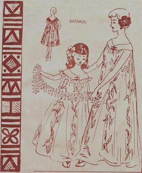 1960's Classic Muumuu Pattern by Polynesian Pattern #106 | Vintage ...