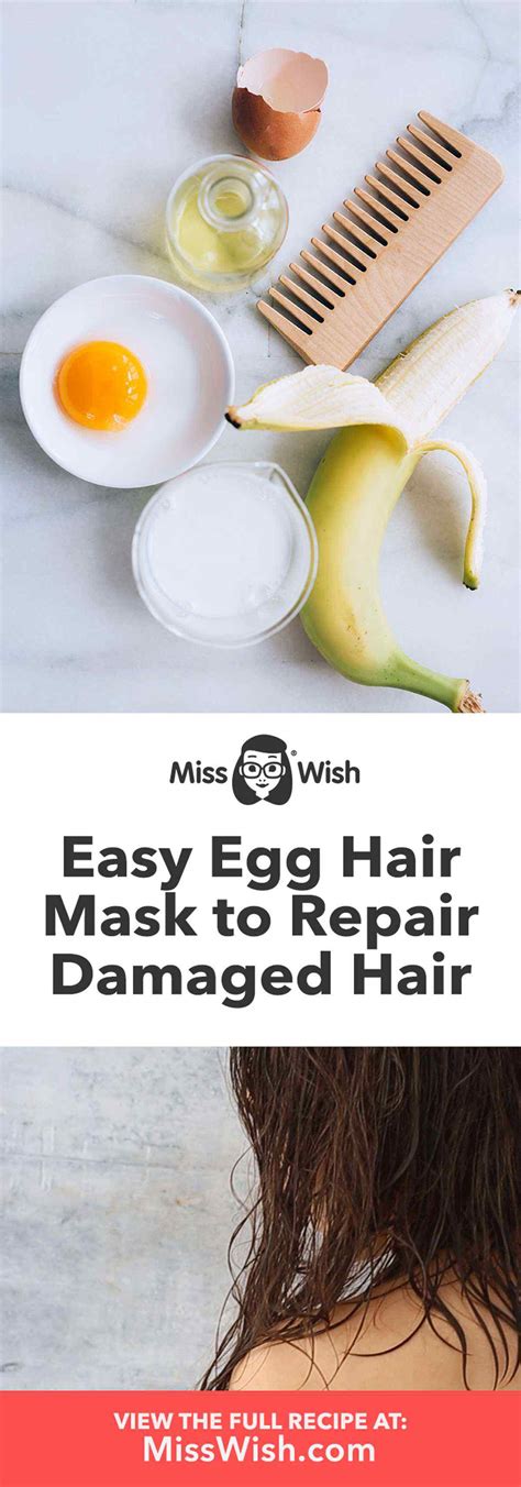 Easy DIY Egg Hair Mask to Repair Damaged Hair - Miss Wish