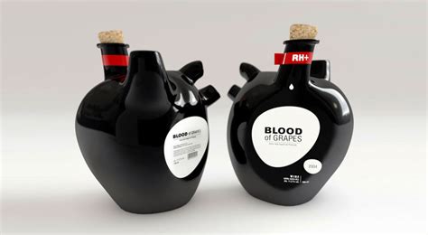 Blood of grapes wine bottle by constantin bolimond | Glass Design