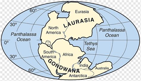 Panthalassa laurasia pangaea gondwana tethys ozean, erde, Bereich, Kreis, Kontinent png | PNGWing