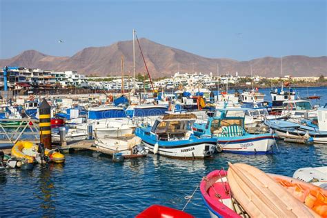 Boats and Yachts in Rubicon Marina, Lanzarote, Canary Islands, Spain Editorial Stock Image ...