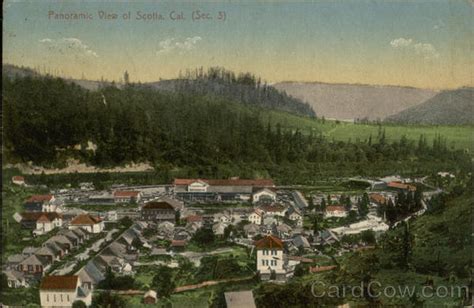 Panoramic View of Town Scotia, CA Postcard