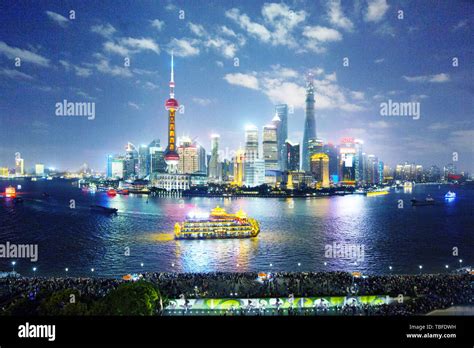 The gorgeous night view of Shanghai Stock Photo - Alamy