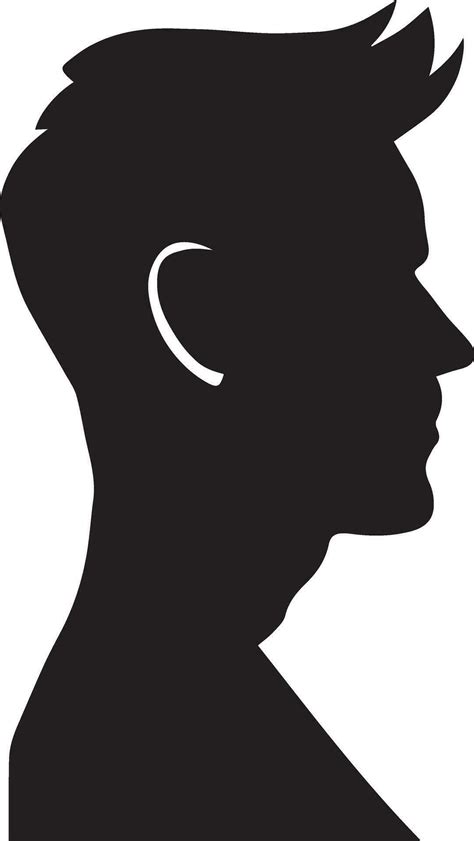 Man Profile vector silhouette illustration black color 27543159 Vector Art at Vecteezy