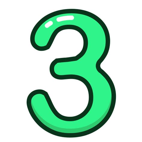 Green, number, numbers, study, three icon