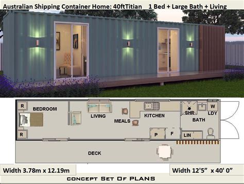 40 Foot Shipping Container Home Blueprints Best Selling - Etsy Canada