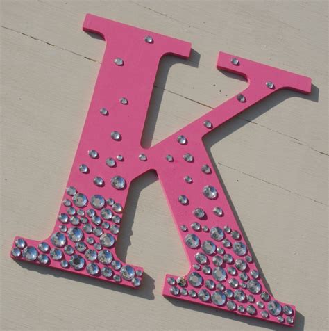 Hot Pink Bling Sparkle Wall Letters. | Letter wall decor, Decorative letters, Letter wall