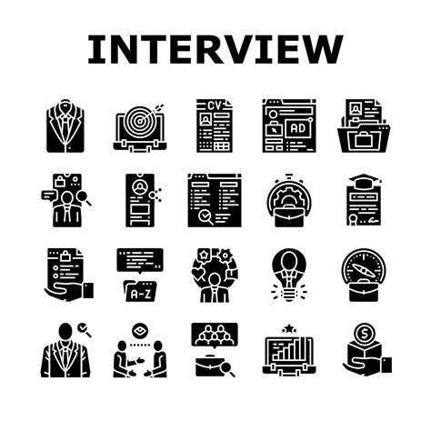 interview job business employee icons set vector 28219877 Vector Art at ...