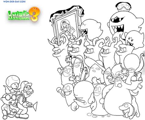 Luigi'S Mansion Dark Moon Coloring Pages