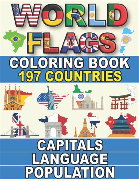 World Flags Coloring Book: A Great Geography Gift for Kids and Adults | Learn More About this ...