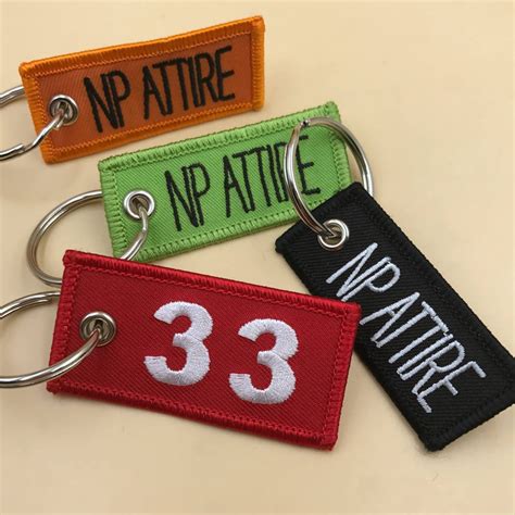 400 Personalized Keychains Custom Embroidered Keychain Name - Etsy UK