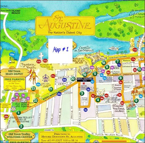 St Augustine Florida Map Of Attractions - Printable Maps