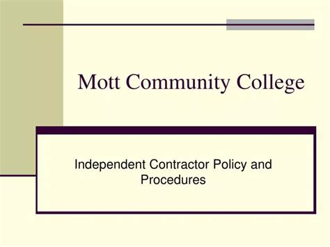 PPT - Mott Community College PowerPoint Presentation, free download ...