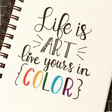 This is life in colour! || Calligraphy, typography, lettering, quote (Top Quotes Inspiration ...