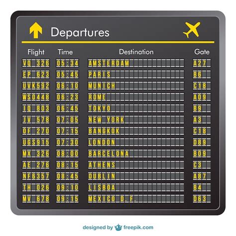 Departure Board Template