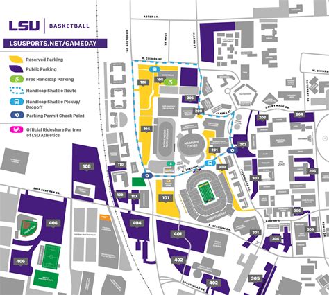 LSU Men's Basketball Parking Map (2019-20) - LSU Tigers