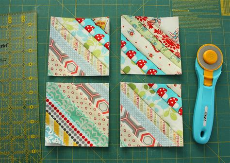 Easy Scrap fabric quilt block - Diary of a Quilter - a quilt blog