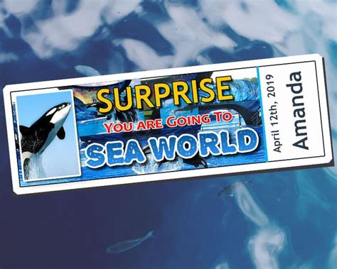 Sea World Boarding Pass Sea World Ticket Printable | Etsy in 2021 | Sea world, World ticket ...