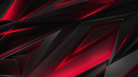 Free download Black Red Abstract Polygon 3d 4k Red Gaming Wallpaper 4k ...