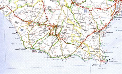 MAP OF RAGUSA, SICILY, ITALY מפת רגוסה, סיציליה, איטליה