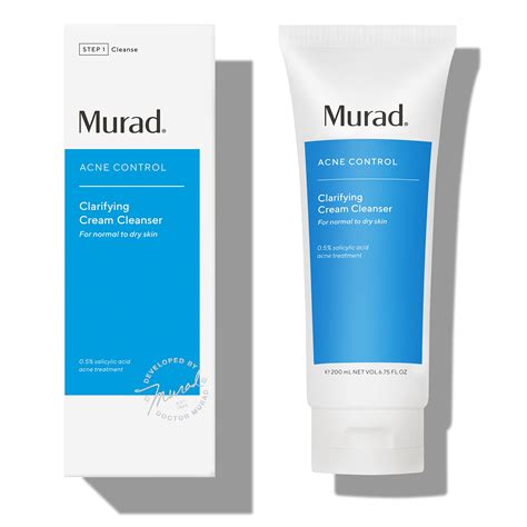 Murad Acne Control Clarifying Cream Cleanser - Salicylic Acid Anti-Aging Face Wash - 6.75 Fl Oz