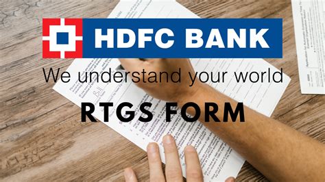 HDFC RTGS Form Pdf Download : HDFC NEFT Form Pdf