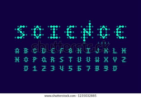 Science Style Font Alphabet Letters Numbers Stock Vector (Royalty Free) 1235032885 | Shutterstock