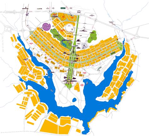 Large map of Brasilia city | Brasilia | Brazil | South America | Mapsland | Maps of the World