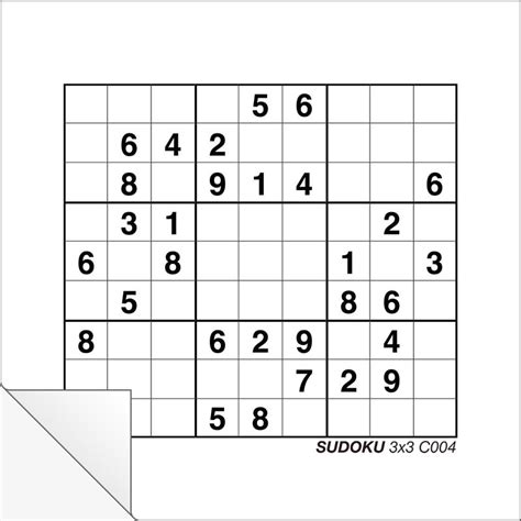 Free Printable Sudoku 3x3 C004 | Creative Center