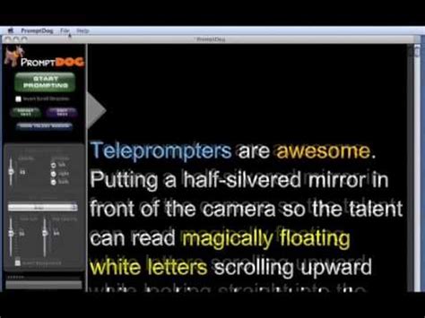 Teleprompter windows - snobon